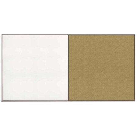 United Visual Products Enclosed Corkboard, 1 Door, 72"x36", 4" Fra UV3411-WHITE-RUBBER